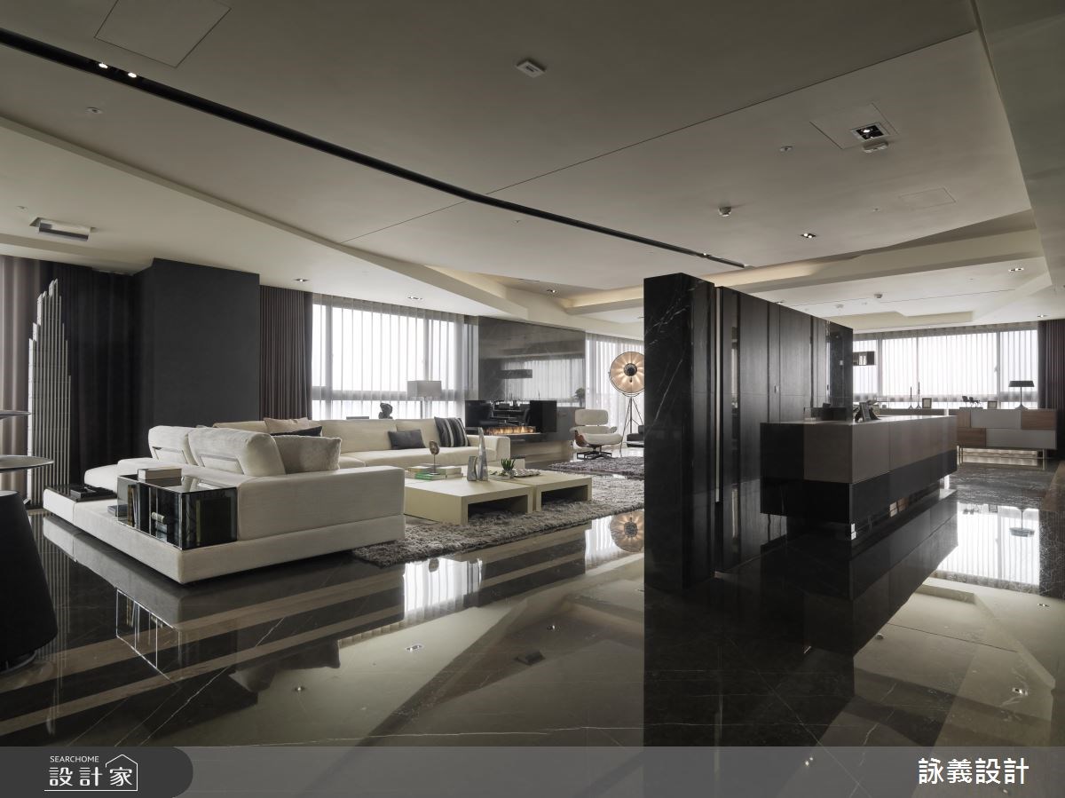 120坪＿現代風客廳案例圖片＿詠義設計/劉榮祿國際空間設計＿詠義_幾何的重力零度之2