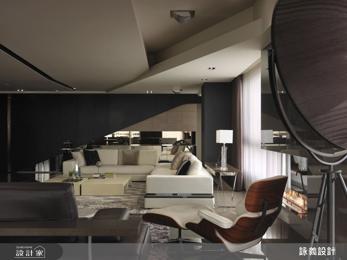 120坪＿現代風客廳案例圖片＿詠義設計/劉榮祿國際空間設計＿詠義_幾何的重力零度之3