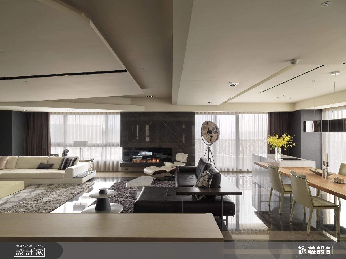 120坪＿現代風客廳案例圖片＿詠義設計/劉榮祿國際空間設計＿詠義_幾何的重力零度之4