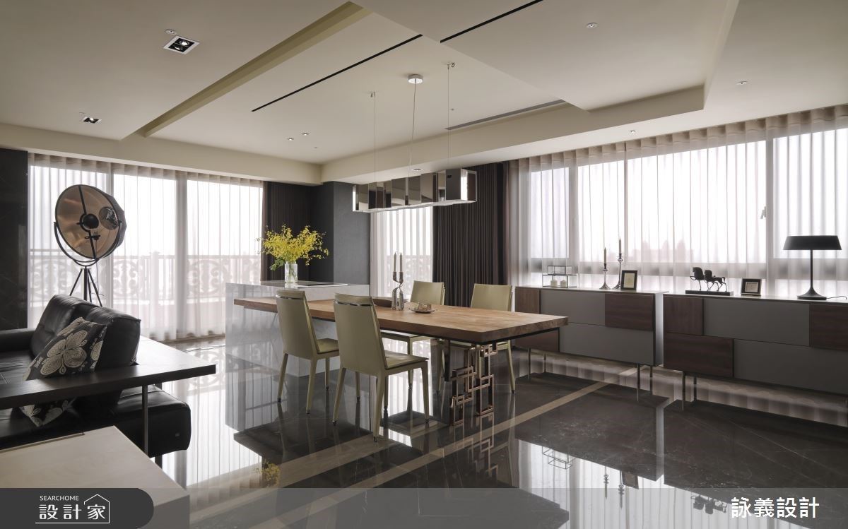 120坪＿現代風客廳案例圖片＿詠義設計/劉榮祿國際空間設計＿詠義_幾何的重力零度之5