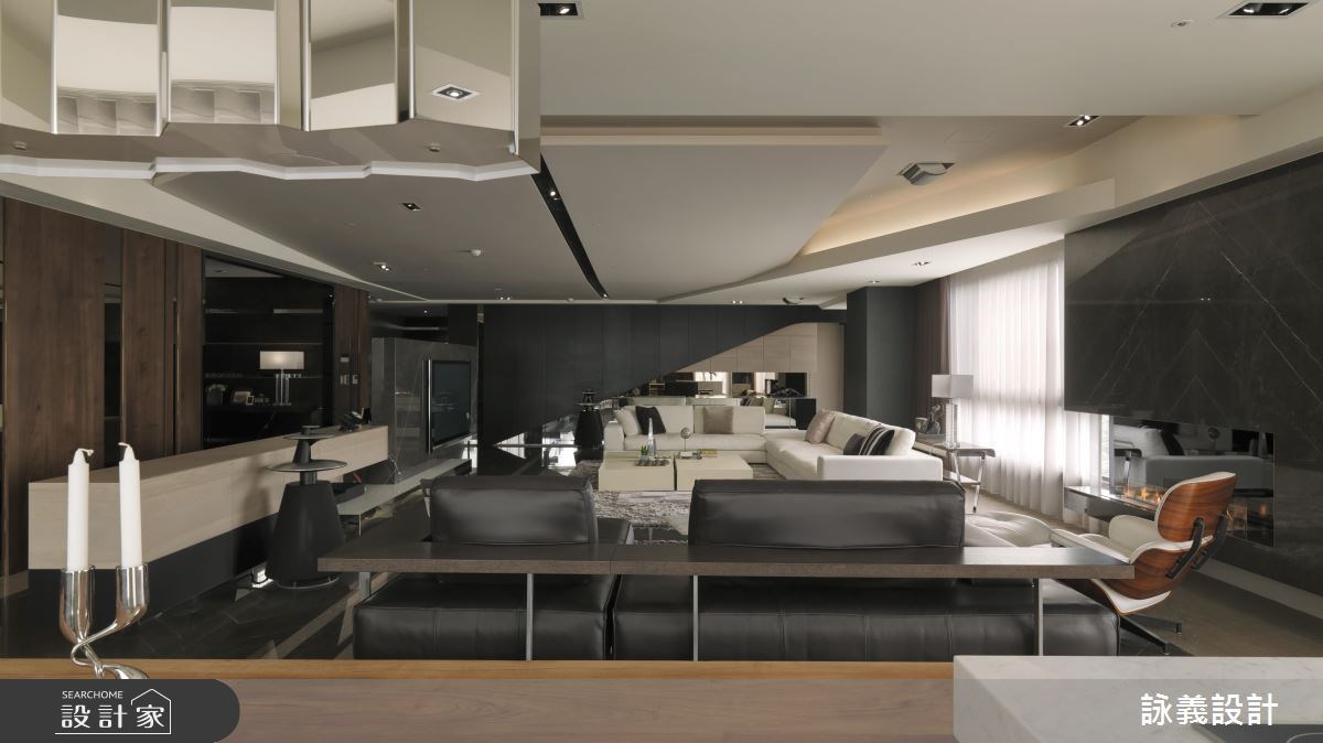 120坪＿現代風客廳案例圖片＿詠義設計/劉榮祿國際空間設計＿詠義_幾何的重力零度之6