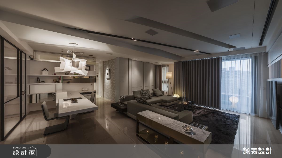 39坪＿現代風客廳案例圖片＿詠義設計/劉榮祿國際空間設計＿詠義_溫馨與狂想之1
