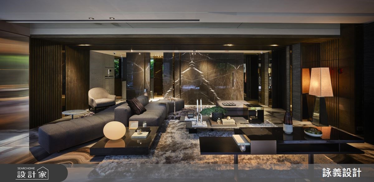 71坪新成屋(5年以下)＿現代風客廳案例圖片＿詠義設計/劉榮祿國際空間設計＿詠義_深翠‧輕奢之2
