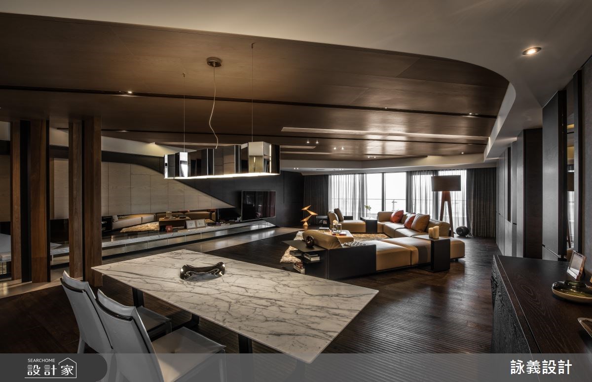 94坪新成屋(5年以下)＿現代風客廳餐廳案例圖片＿詠義設計/劉榮祿國際空間設計＿詠義_幾何的淬煉之2