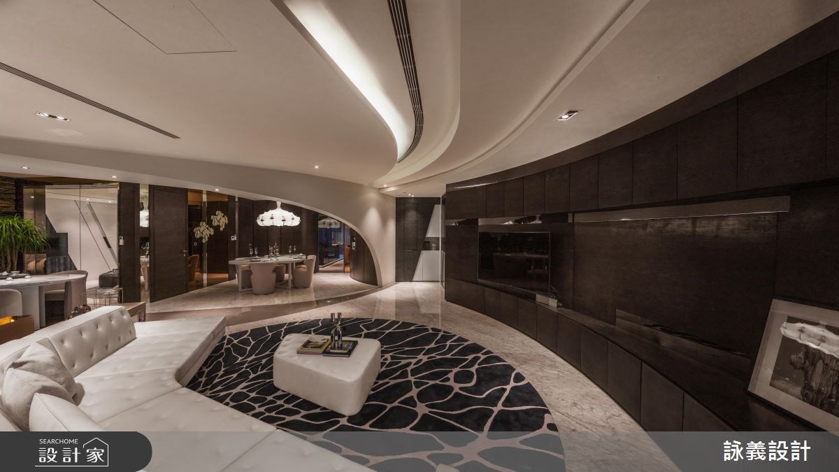 82坪＿現代風客廳案例圖片＿詠義設計/劉榮祿國際空間設計＿詠義_流動的時尚之1