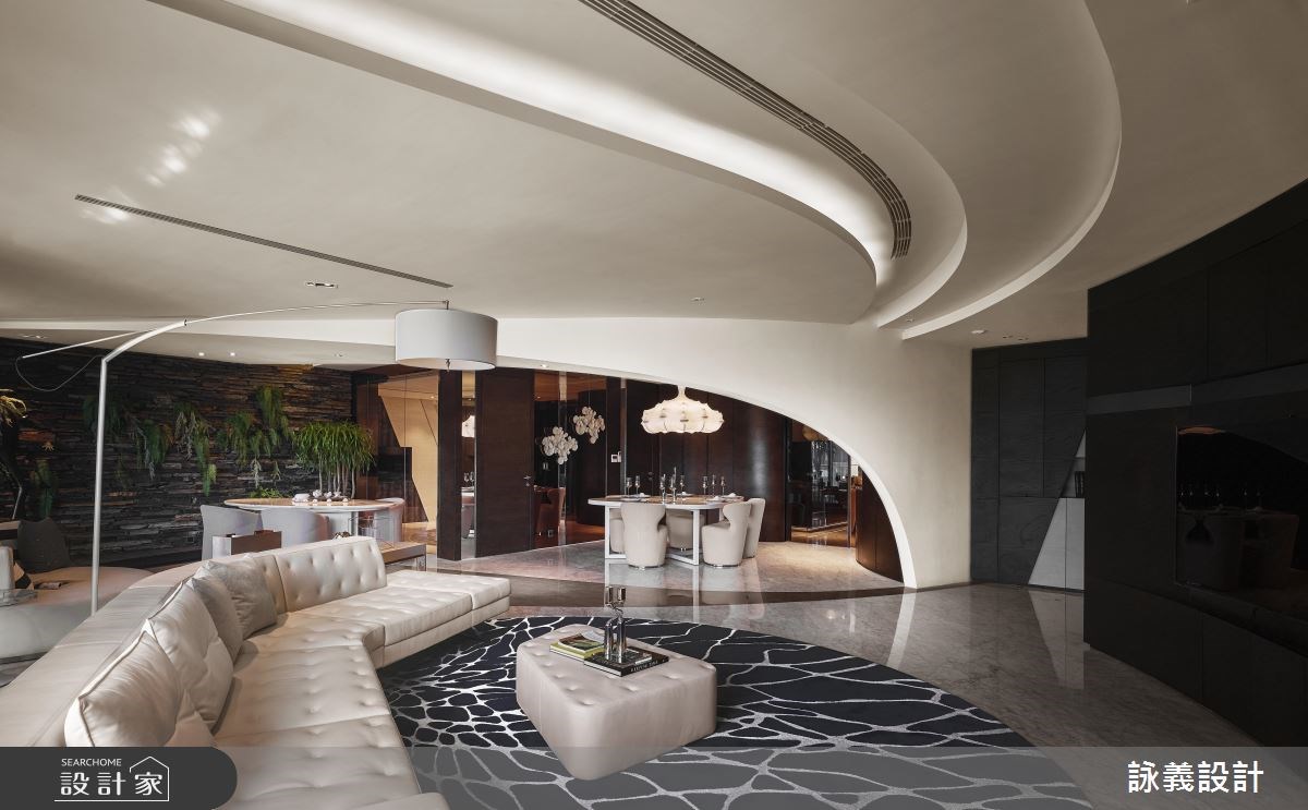 82坪＿現代風客廳案例圖片＿詠義設計/劉榮祿國際空間設計＿詠義_流動的時尚之2