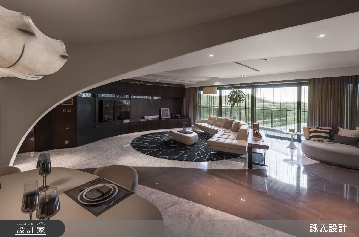 82坪＿現代風客廳餐廳案例圖片＿詠義設計/劉榮祿國際空間設計＿詠義_流動的時尚之4