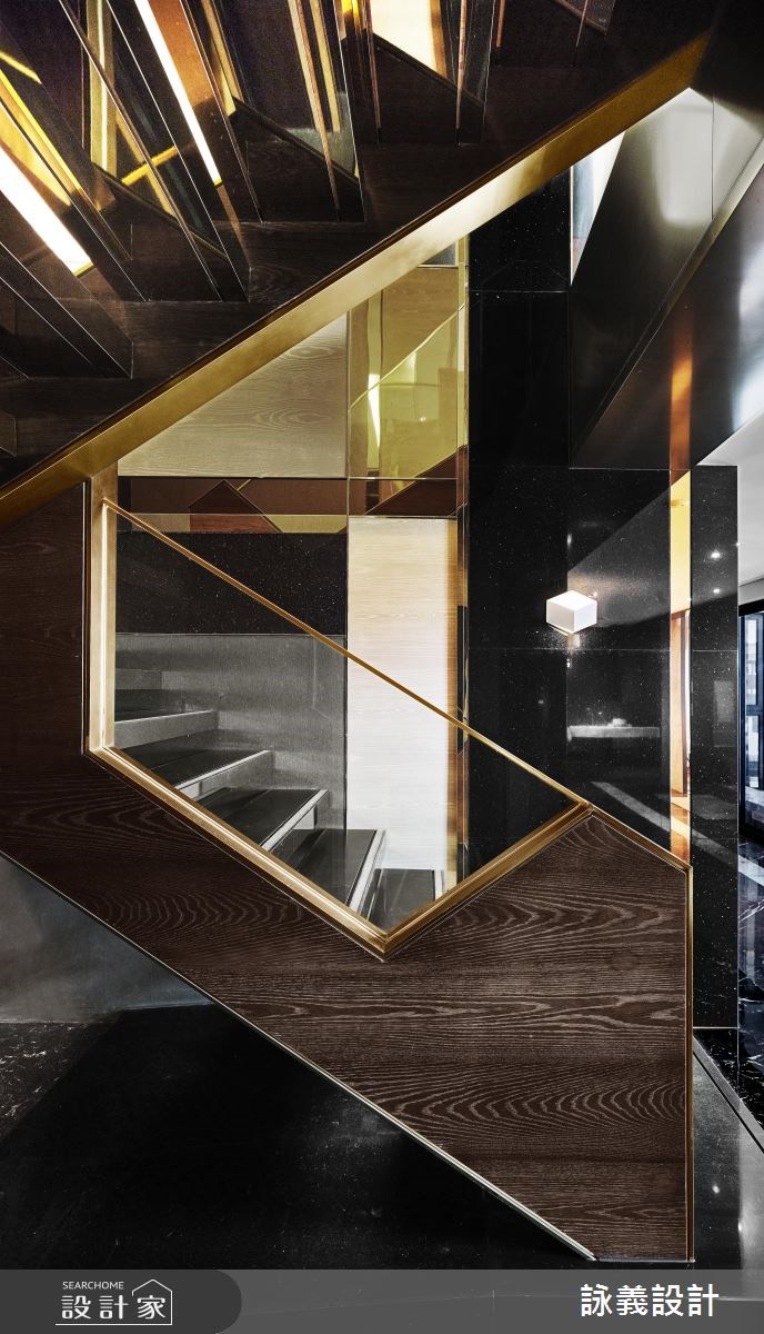 166坪預售屋＿現代風樓梯案例圖片＿詠義設計/劉榮祿國際空間設計＿詠義_華麗與抽象的演繹之5