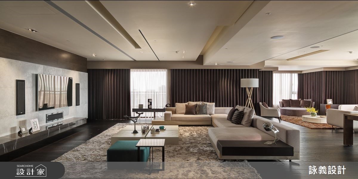 119坪＿現代風客廳案例圖片＿詠義設計/劉榮祿國際空間設計＿詠義_細緻與冷抽象之4