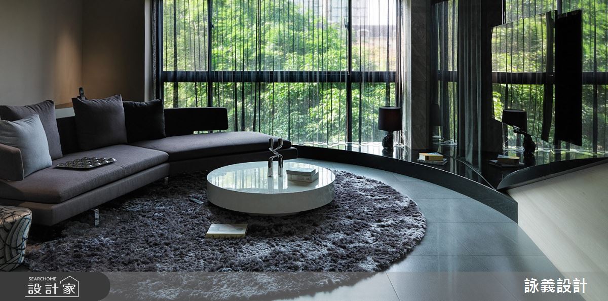 33坪中古屋(5~15年)＿現代風客廳案例圖片＿詠義設計/劉榮祿國際空間設計＿詠義_流動的綠意之1