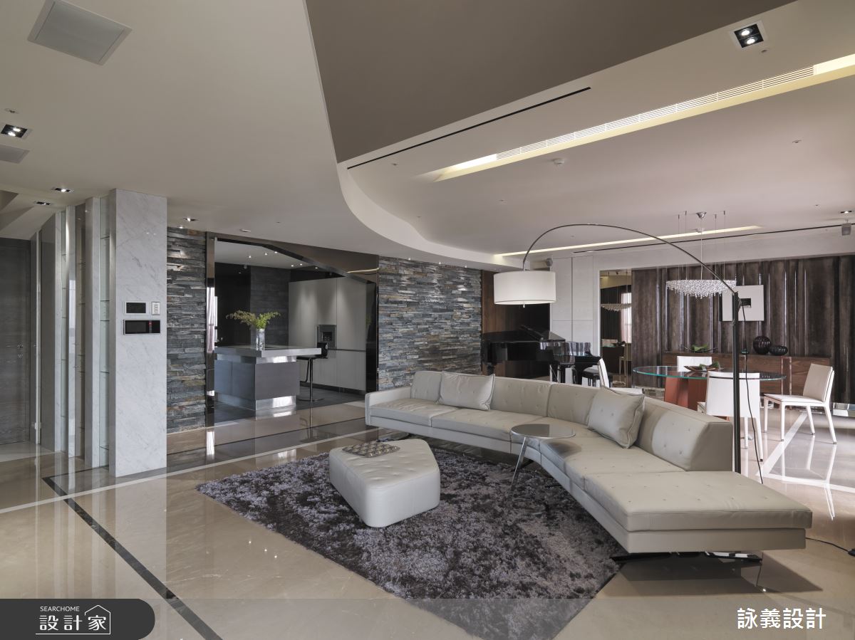 預售屋＿奢華風客廳案例圖片＿詠義設計/劉榮祿國際空間設計＿詠義_隱而不顯的細緻溫度之1