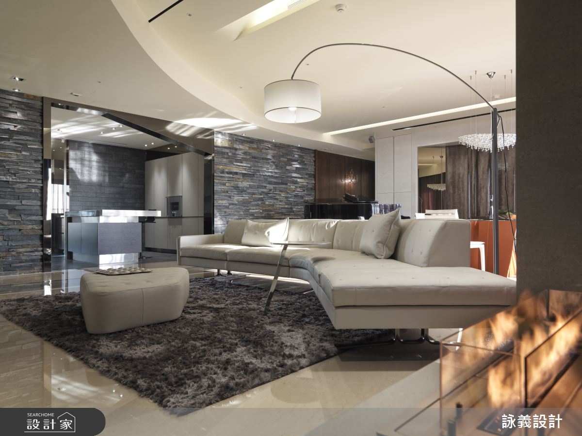 預售屋＿奢華風客廳案例圖片＿詠義設計/劉榮祿國際空間設計＿詠義_隱而不顯的細緻溫度之2
