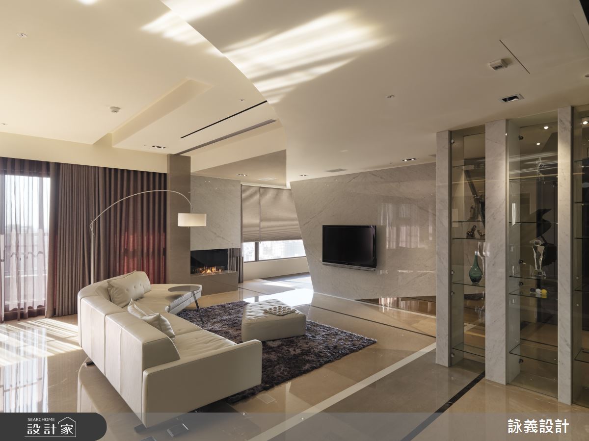 預售屋＿奢華風客廳案例圖片＿詠義設計/劉榮祿國際空間設計＿詠義_隱而不顯的細緻溫度之3