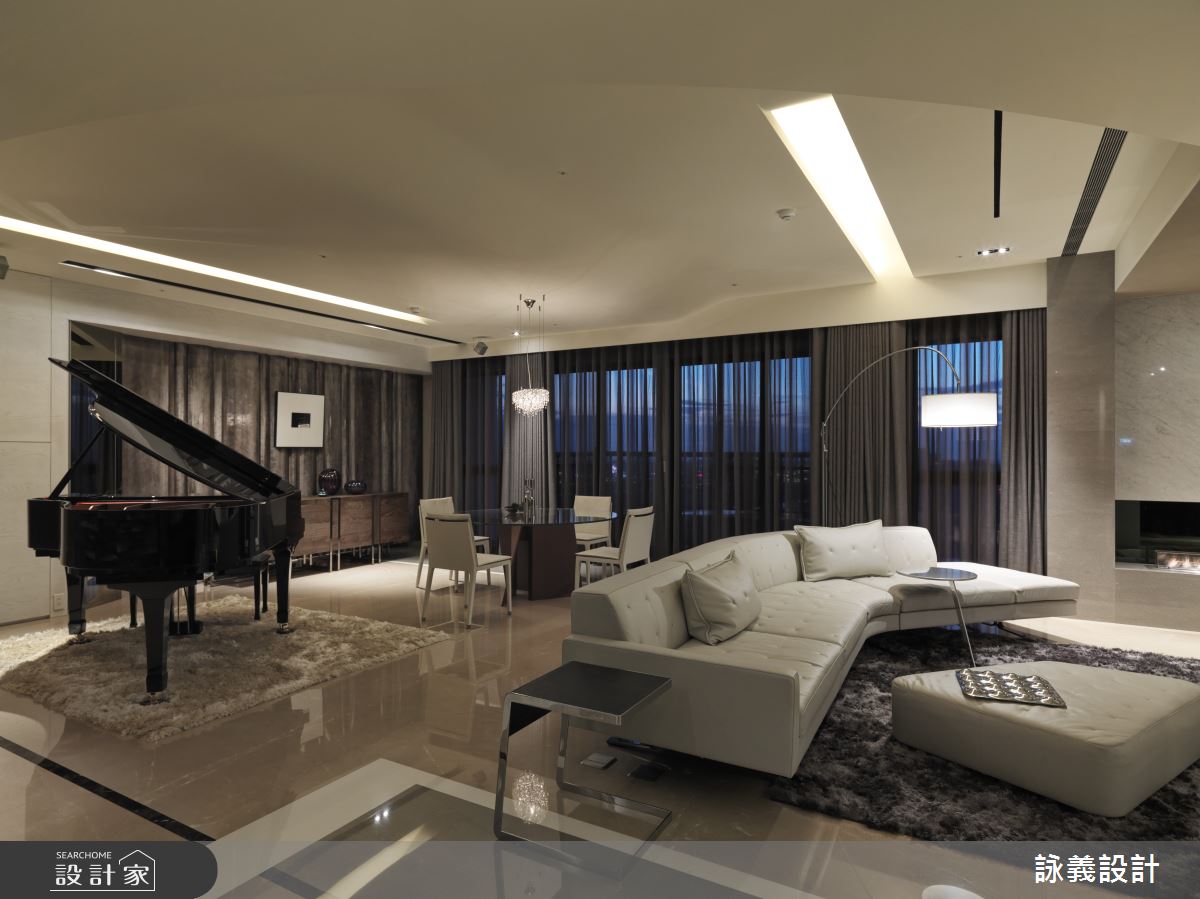 預售屋＿奢華風客廳案例圖片＿詠義設計/劉榮祿國際空間設計＿詠義_隱而不顯的細緻溫度之6