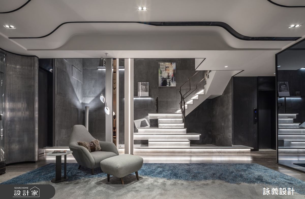 121坪預售屋＿現代風樓梯案例圖片＿詠義設計/劉榮祿國際空間設計＿詠義_北京遠洋•五裏春秋之2