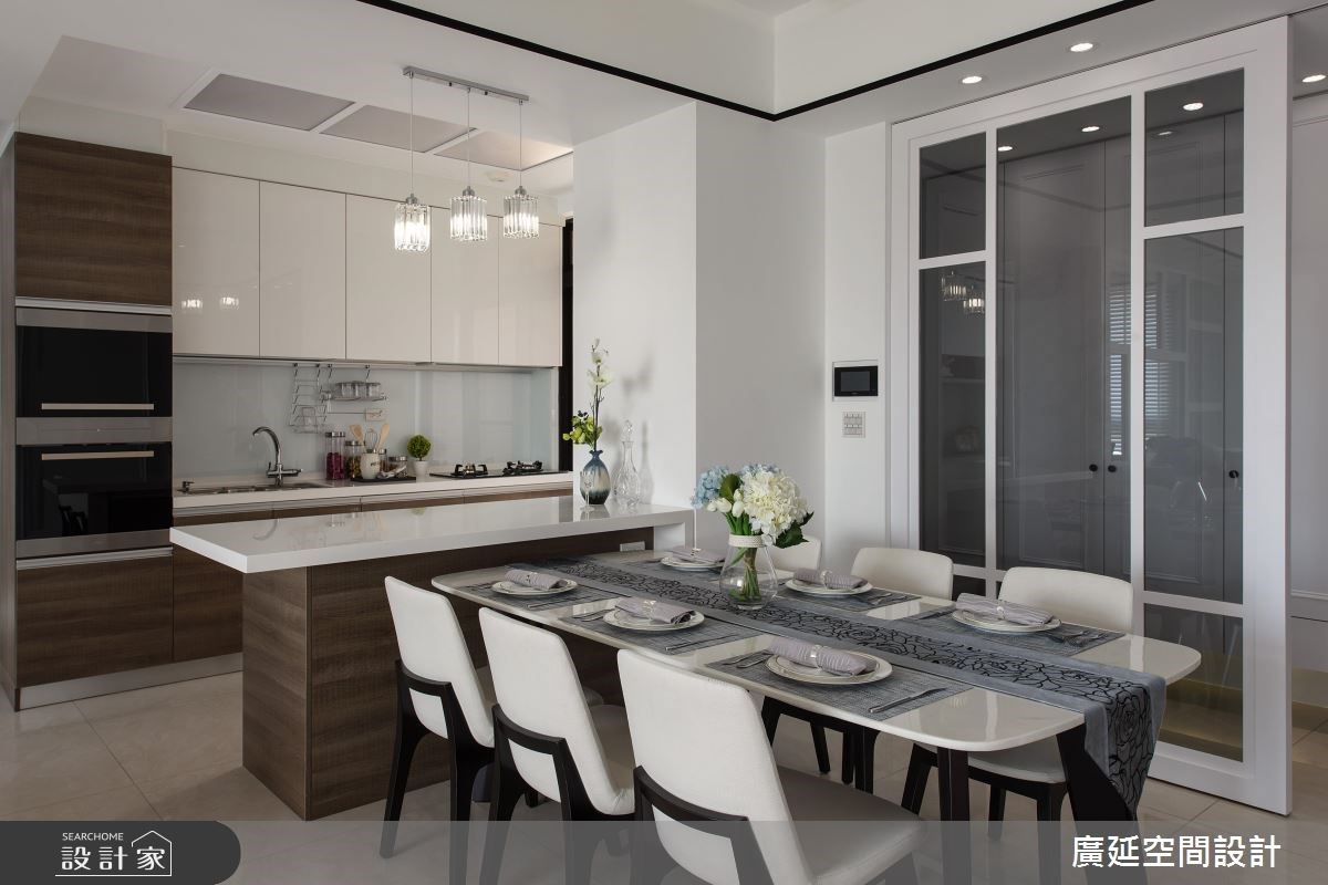 45坪新成屋(5年以下)＿新古典餐廳案例圖片＿廣延空間設計＿廣延_24.中壢實品屋之14
