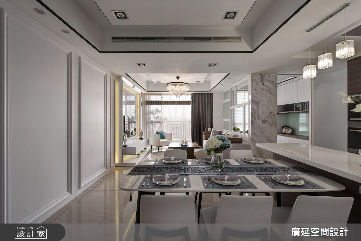 45坪新成屋(5年以下)＿新古典餐廳案例圖片＿廣延空間設計＿廣延_24.中壢實品屋之16