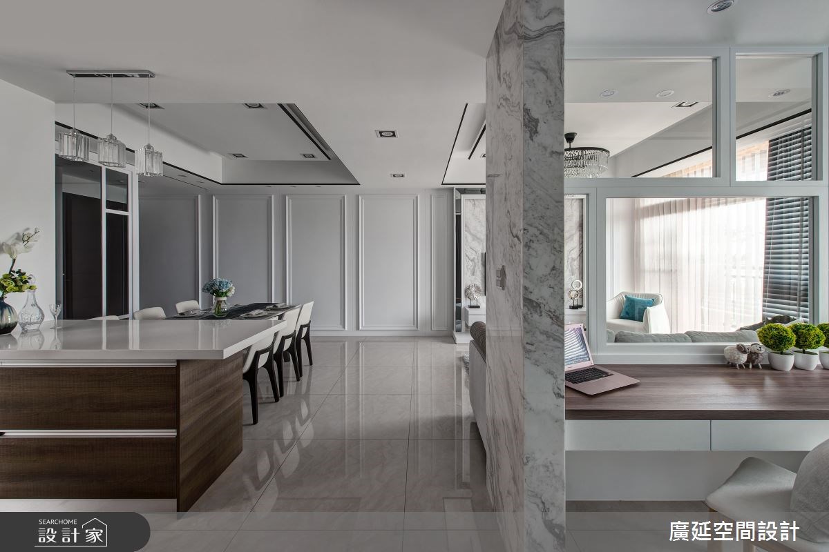 45坪新成屋(5年以下)＿新古典餐廳案例圖片＿廣延空間設計＿廣延_24.中壢實品屋之23