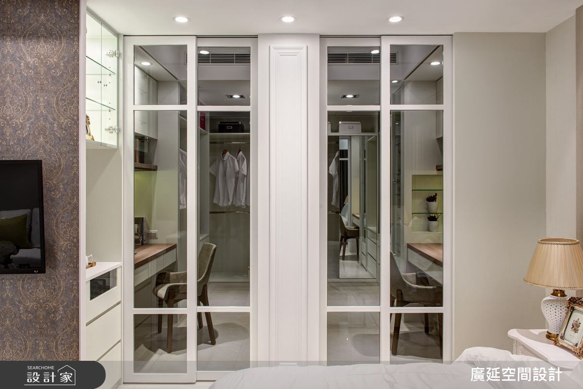 45坪新成屋(5年以下)＿新古典臥室更衣間案例圖片＿廣延空間設計＿廣延_24.中壢實品屋之42
