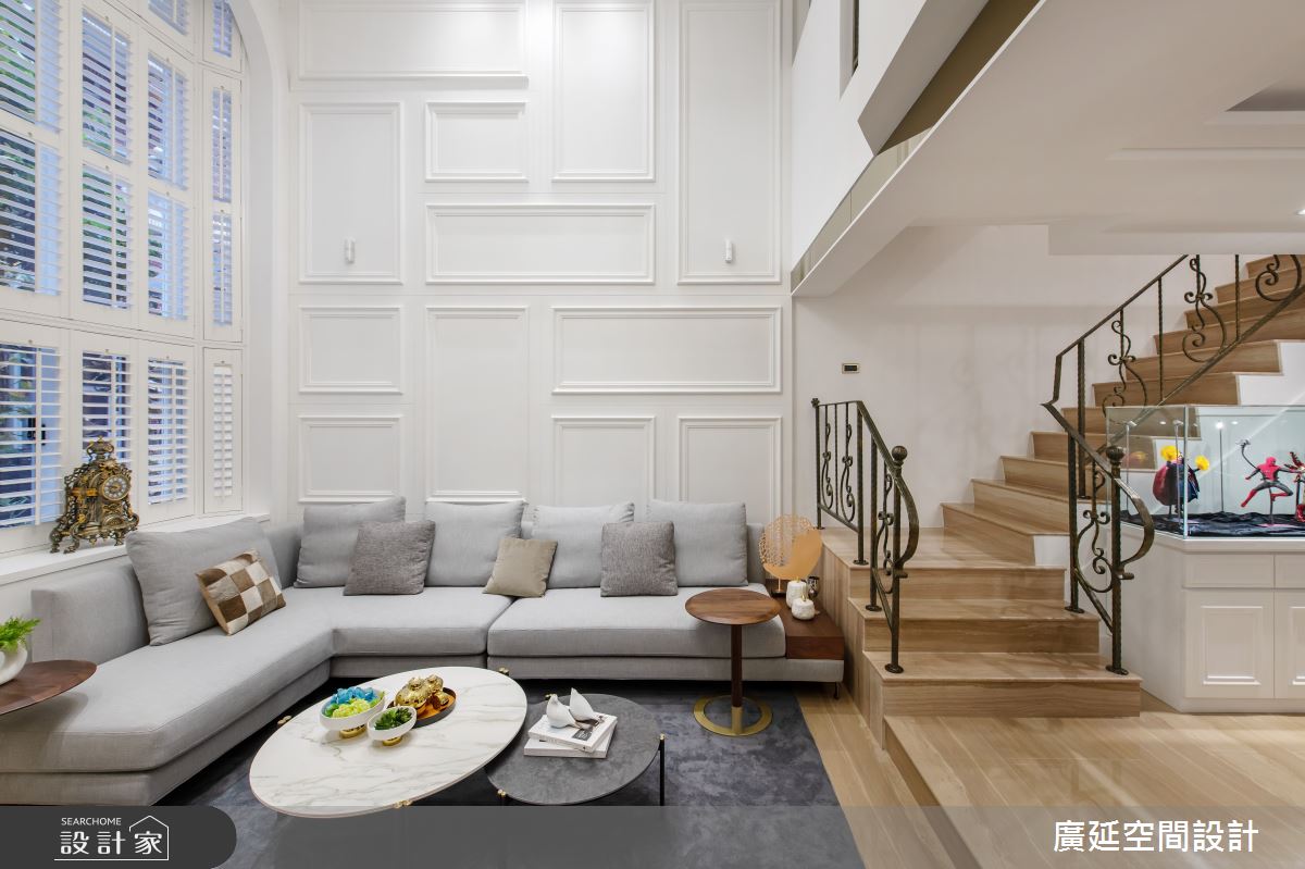 80坪老屋(16~30年)＿新古典客廳樓梯案例圖片＿廣延空間設計＿廣延_29之10