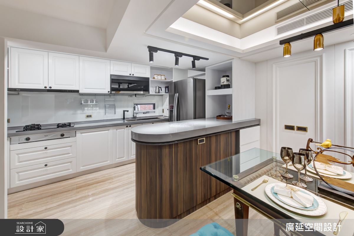 80坪老屋(16~30年)＿新古典餐廳廚房吧檯中島案例圖片＿廣延空間設計＿廣延_29之26