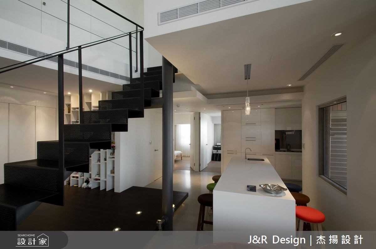 45坪預售屋＿現代風餐廳樓梯案例圖片＿杰揚設計有限公司＿杰揚_02之3
