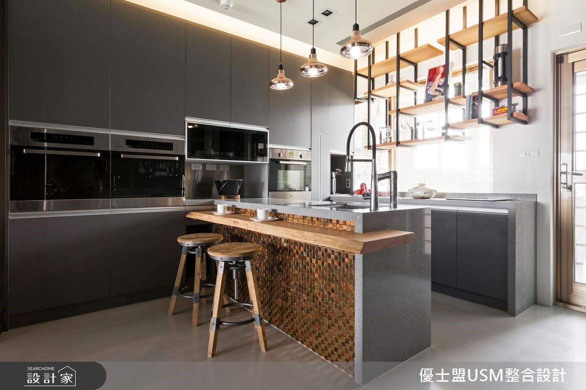60坪中古屋(5~15年)＿工業風吧檯案例圖片＿優士盟整合設計有限公司＿優士盟_02.台北60坪工業風之16