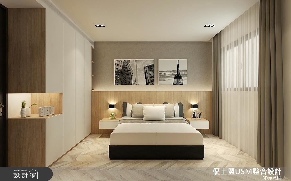 38坪新成屋(5年以下)＿現代風臥室案例圖片＿優士盟整合設計有限公司＿優士盟_07.台北38坪現代風之5