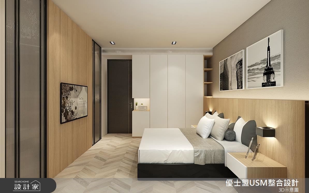 38坪新成屋(5年以下)＿現代風臥室案例圖片＿優士盟整合設計有限公司＿優士盟_07.台北38坪現代風之7