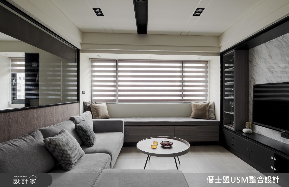 23坪中古屋(5~15年)＿現代風客廳案例圖片＿優士盟整合設計有限公司＿優士盟_14.台北23坪現代風之6