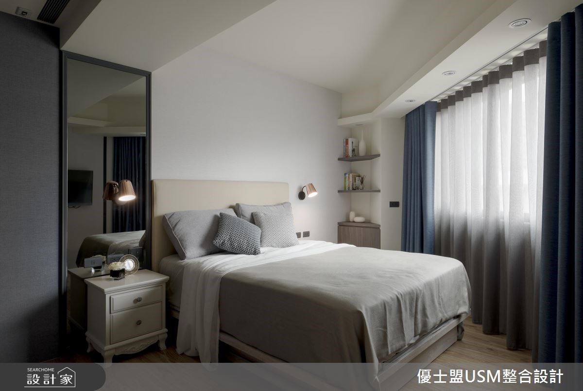 23坪中古屋(5~15年)＿現代風臥室案例圖片＿優士盟整合設計有限公司＿優士盟_14.台北23坪現代風之11