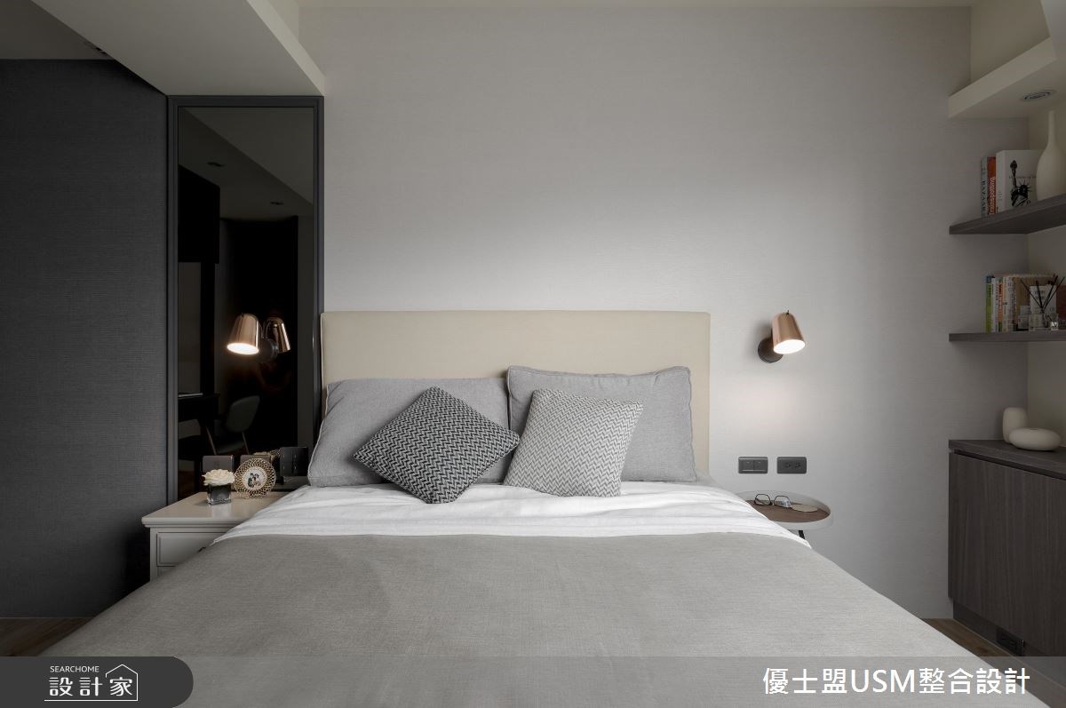 23坪中古屋(5~15年)＿現代風臥室案例圖片＿優士盟整合設計有限公司＿優士盟_14.台北23坪現代風之12