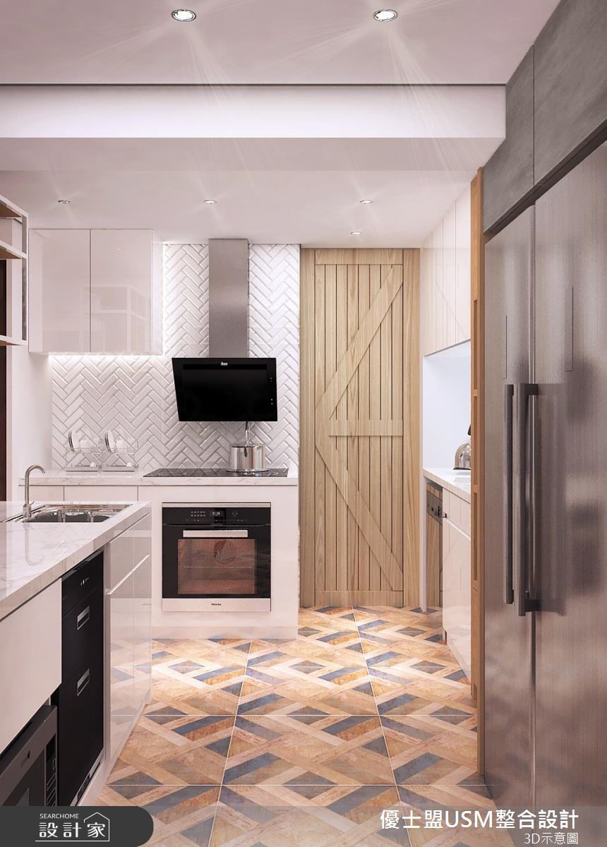 20坪老屋(16~30年)＿北歐風廚房案例圖片＿優士盟整合設計有限公司＿優士盟_20.台北老屋翻新20坪北歐風之8
