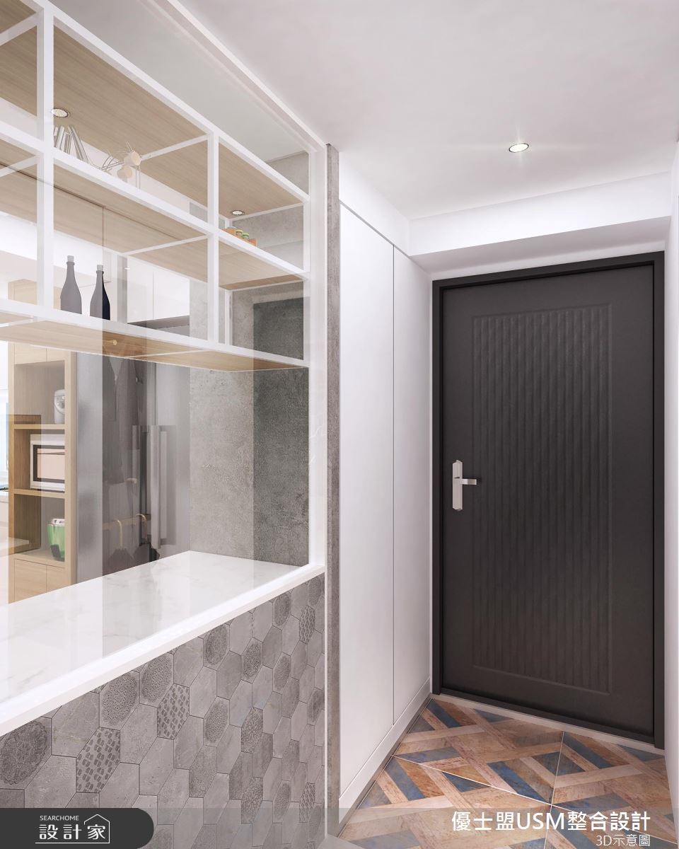20坪老屋(16~30年)＿北歐風玄關案例圖片＿優士盟整合設計有限公司＿優士盟_20.台北老屋翻新20坪北歐風之2