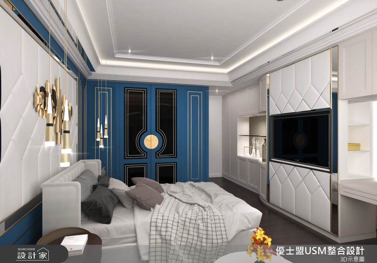 40坪新成屋(5年以下)＿混搭風臥室案例圖片＿優士盟整合設計有限公司＿優士盟_21.台北40坪混搭風之11