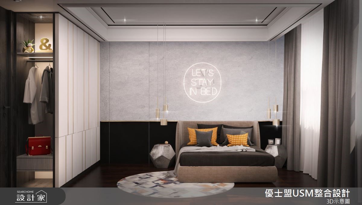 40坪新成屋(5年以下)＿混搭風臥室案例圖片＿優士盟整合設計有限公司＿優士盟_21.台北40坪混搭風之18