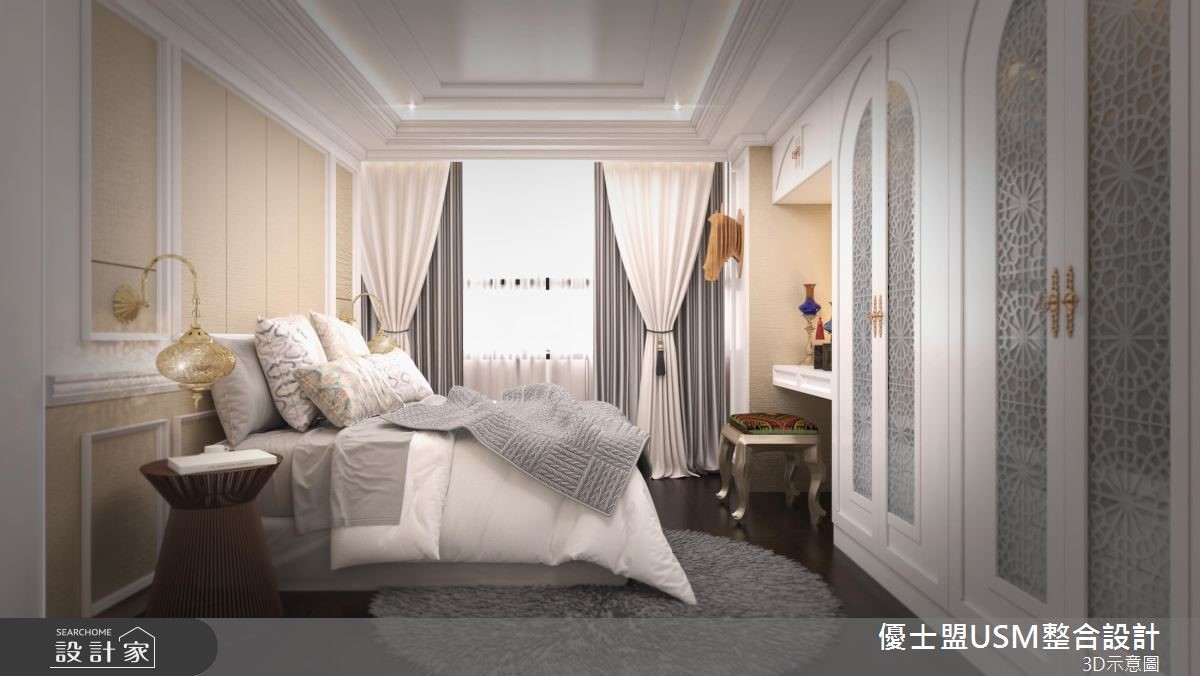 40坪新成屋(5年以下)＿混搭風臥室案例圖片＿優士盟整合設計有限公司＿優士盟_21.台北40坪混搭風之13