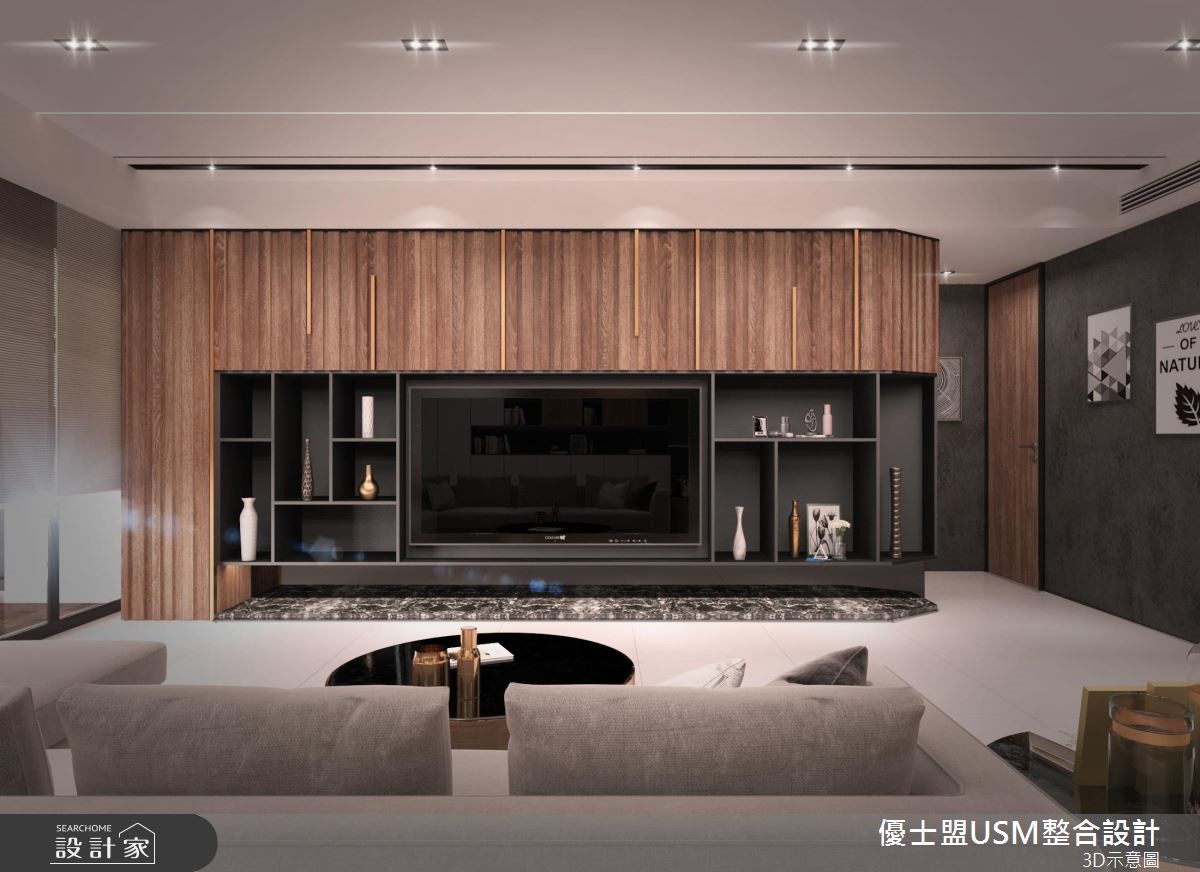 40坪新成屋(5年以下)＿混搭風客廳案例圖片＿優士盟整合設計有限公司＿優士盟_21.台北40坪混搭風之3