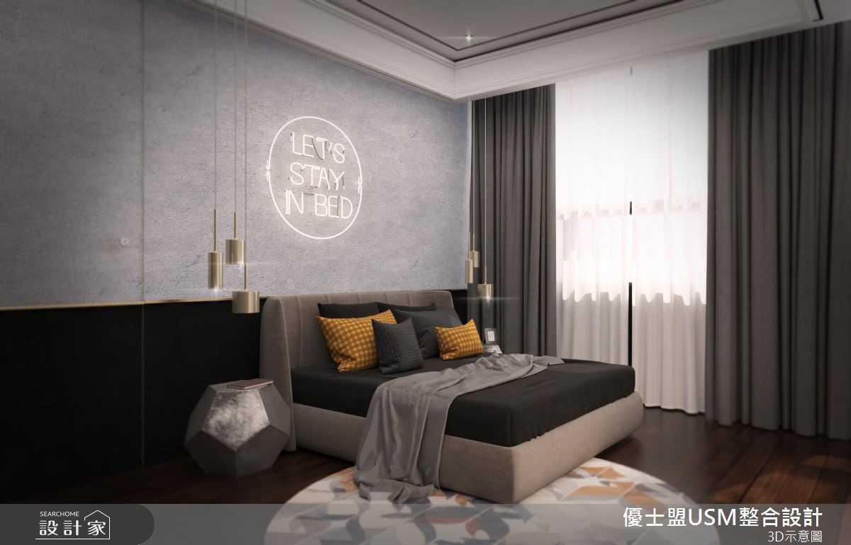 40坪新成屋(5年以下)＿混搭風臥室案例圖片＿優士盟整合設計有限公司＿優士盟_21.台北40坪混搭風之17