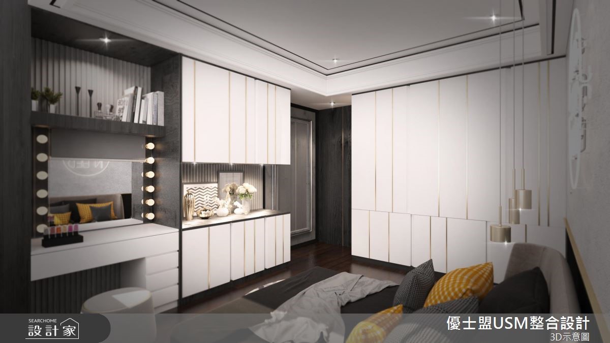 40坪新成屋(5年以下)＿混搭風臥室案例圖片＿優士盟整合設計有限公司＿優士盟_21.台北40坪混搭風之19