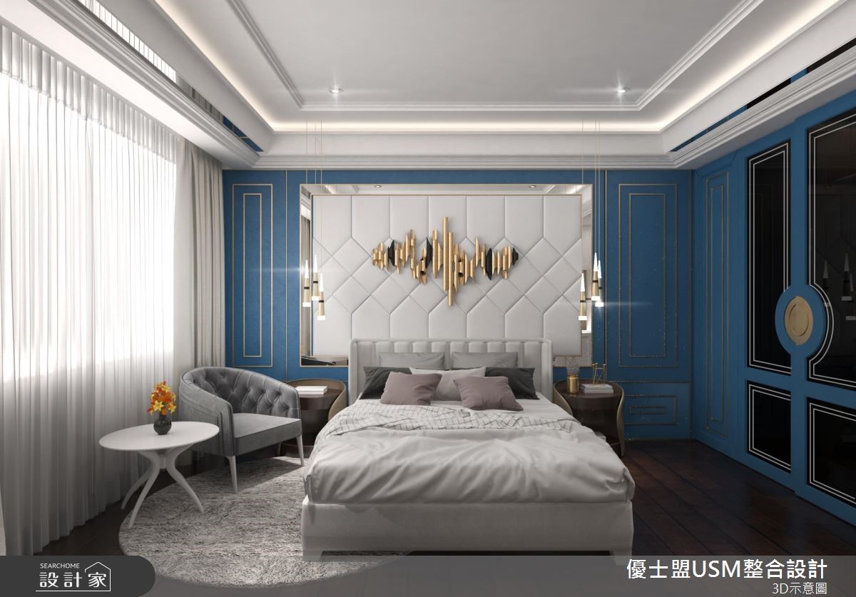40坪新成屋(5年以下)＿混搭風臥室案例圖片＿優士盟整合設計有限公司＿優士盟_21.台北40坪混搭風之10