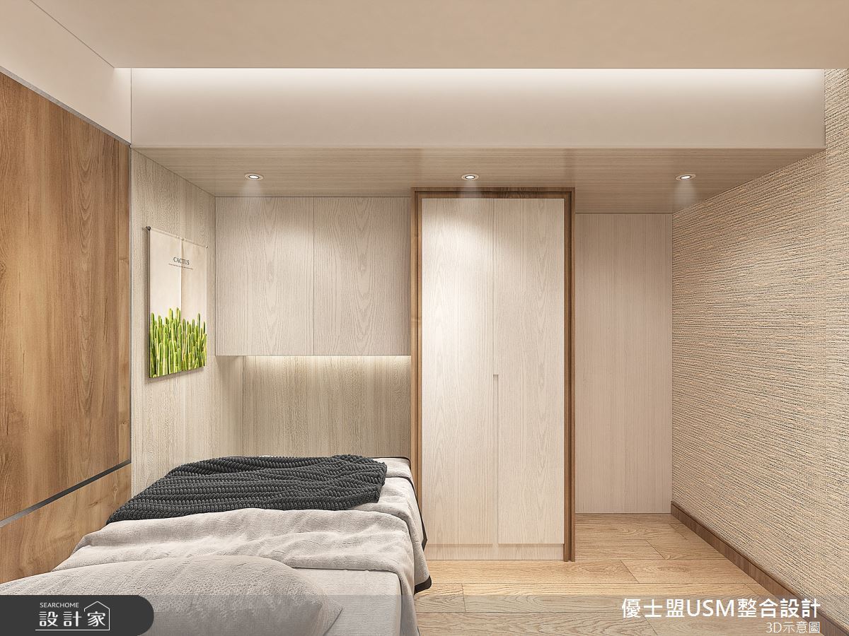 23坪中古屋(5~15年)＿現代風臥室案例圖片＿優士盟整合設計有限公司＿優士盟_27.台北23坪現代風之13