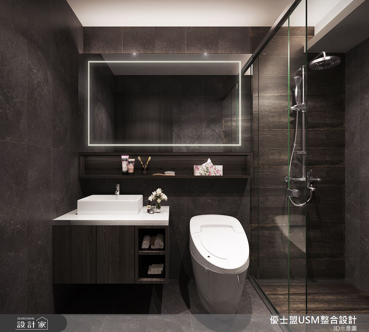 30坪老屋(31~40年)＿現代風浴室案例圖片＿優士盟整合設計有限公司＿優士盟_28.台中老屋翻新30坪現代風之12