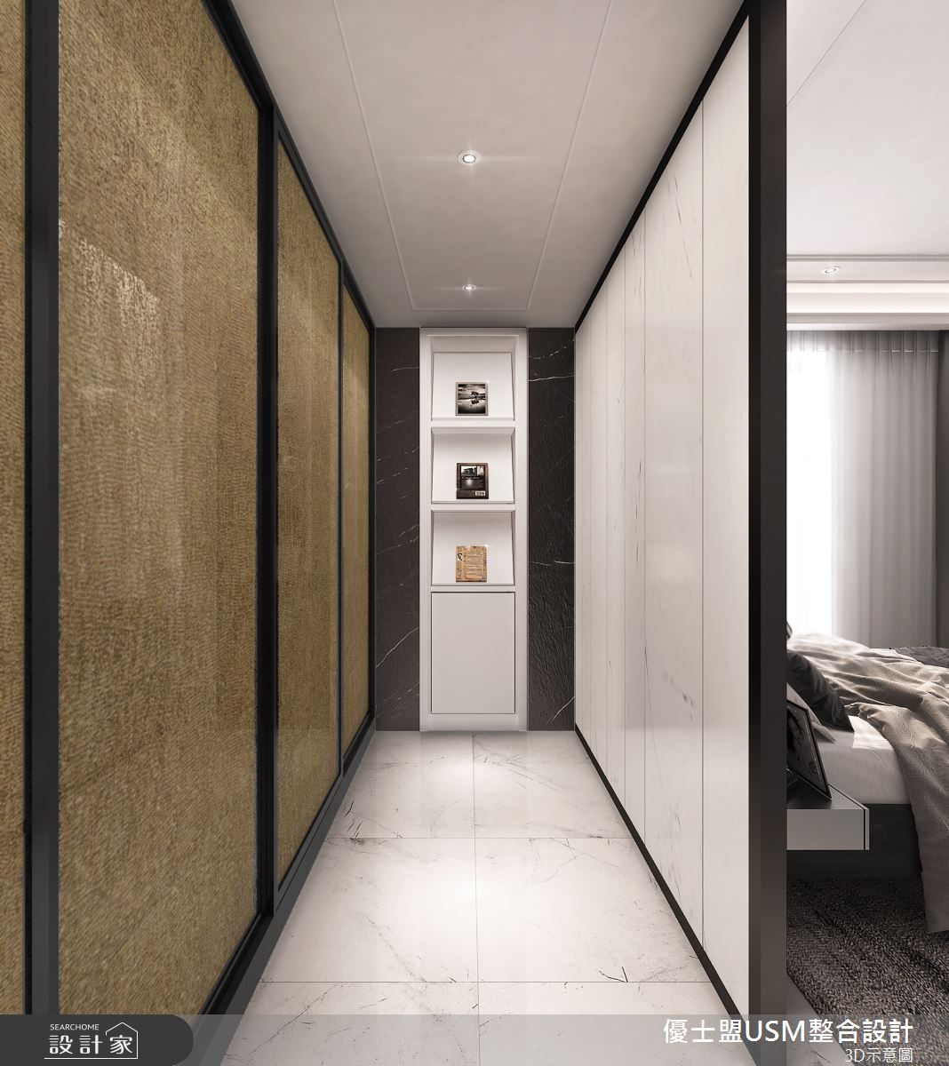 90坪新成屋(5年以下)＿奢華風走廊案例圖片＿優士盟整合設計有限公司＿優士盟_29.台北90坪奢華風之26