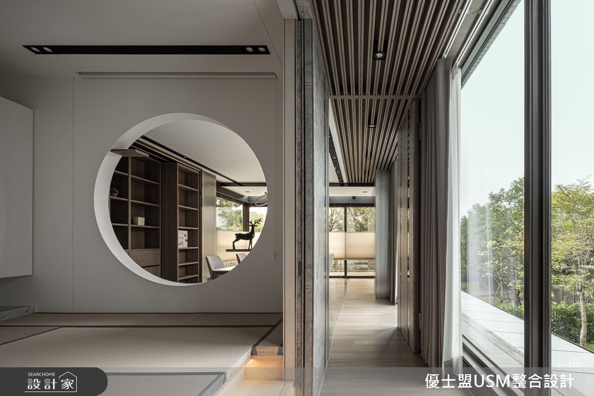 119坪新成屋(5年以下)＿人文禪風和室走廊案例圖片＿優士盟整合設計有限公司＿優士盟_30.台北119坪人文禪風之17