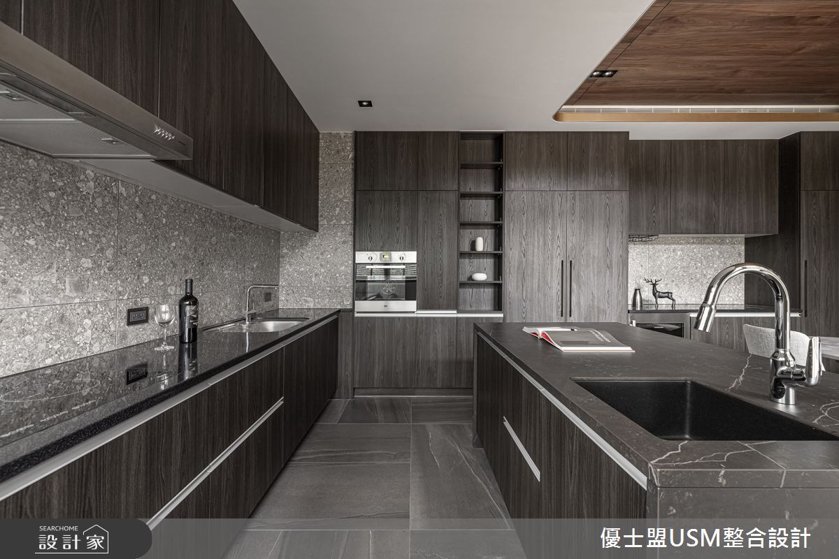 119坪新成屋(5年以下)＿人文禪風廚房中島案例圖片＿優士盟整合設計有限公司＿優士盟_30.台北119坪人文禪風之6