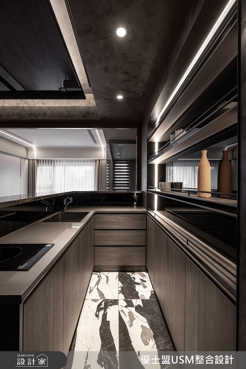 33坪預售屋＿現代風廚房案例圖片＿優士盟整合設計有限公司＿優士盟_31.台北預售屋33坪現代風之20