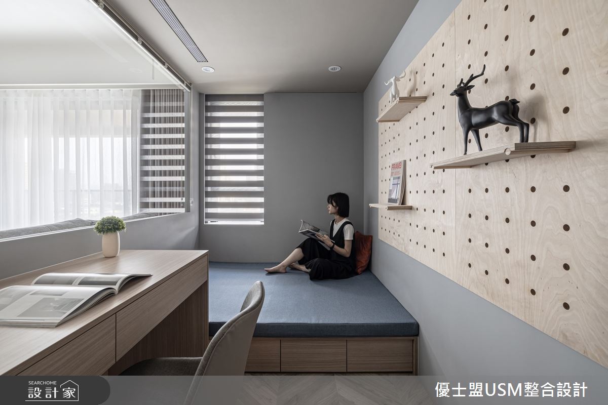 33坪預售屋＿現代風書房臥榻多功能室案例圖片＿優士盟整合設計有限公司＿優士盟_31.台北預售屋33坪現代風之87