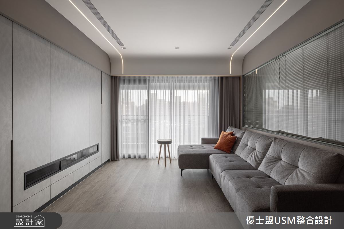 33坪預售屋＿現代風客廳案例圖片＿優士盟整合設計有限公司＿優士盟_31.台北預售屋33坪現代風之17