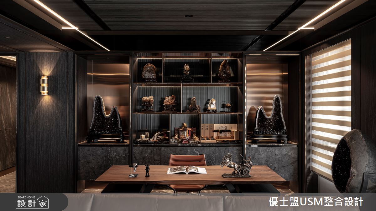 80坪中古屋(5~15年)＿現代風書房工作區案例圖片＿優士盟整合設計有限公司＿優士盟_35.藝術饗宴80坪現代風之9